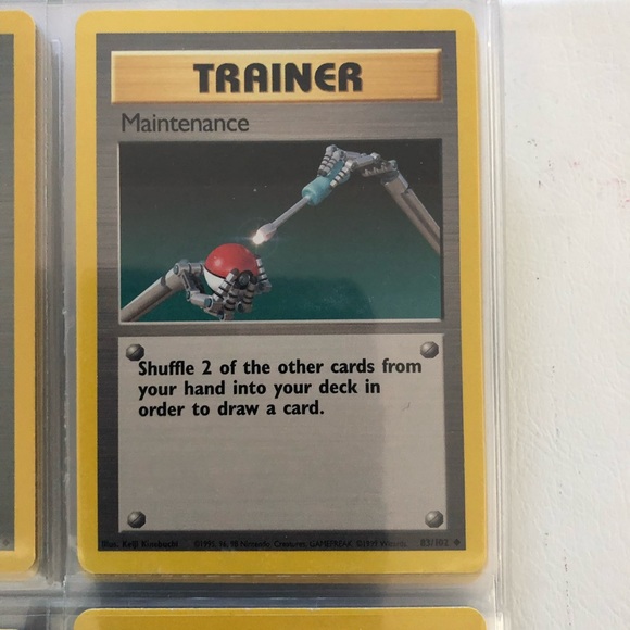 1990’s rare vintage Maintenance Trainer Pokémon card 83/102 - Picture 1 of 2